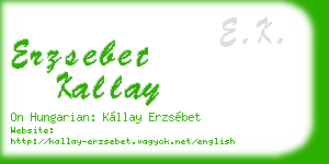 erzsebet kallay business card