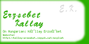 erzsebet kallay business card